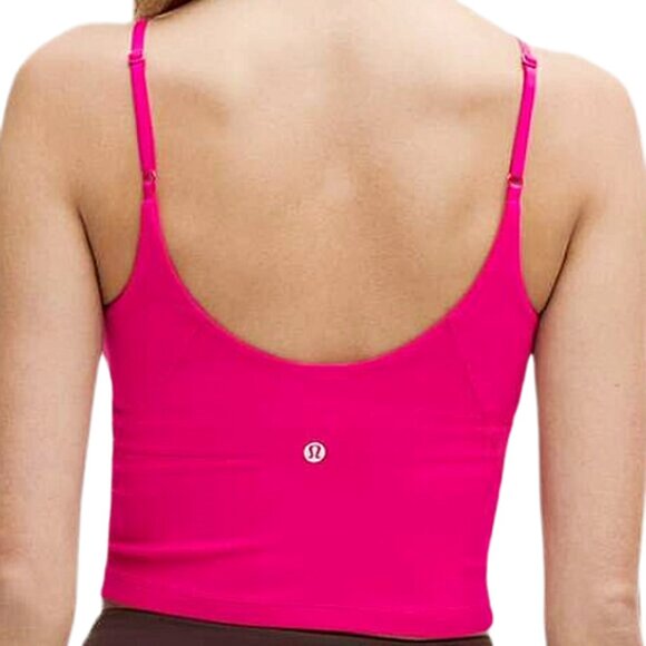 Lululemon Align Cropped Cami Tank Passionate Pink Sz 2 Nulu Activewear - Picture 2 of 8